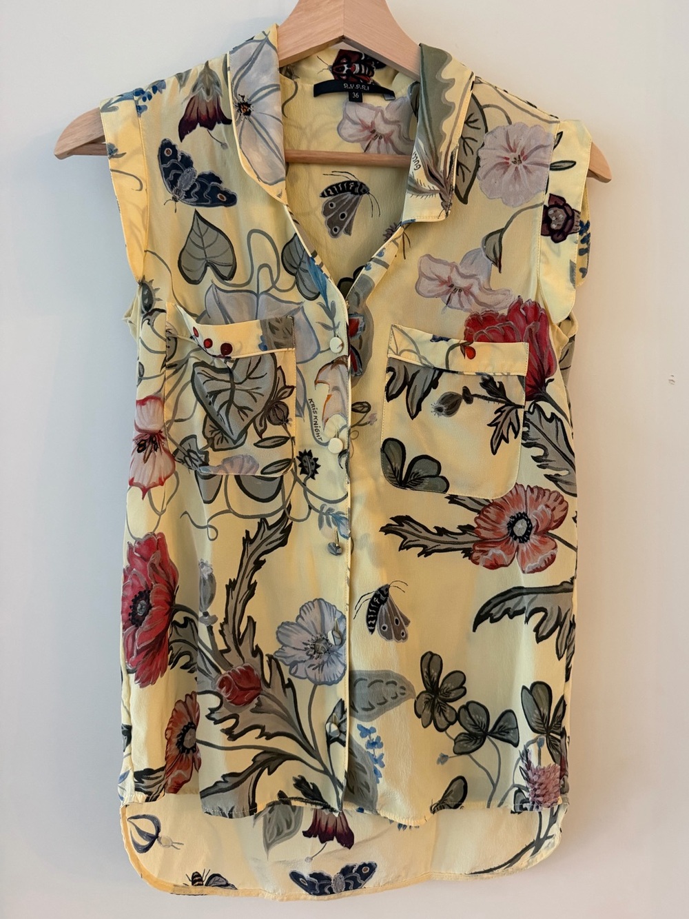 GUCCI 2015 Cruise Kris Knight Flora Silk Blouse